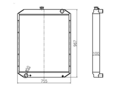 PC200-5 Excavator Replacement Parts Radiator For Komatsu