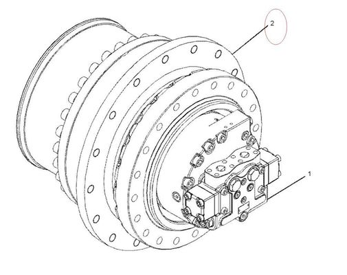 Excavator travel motor assy E336DL final drive 3530562 travel gear box
