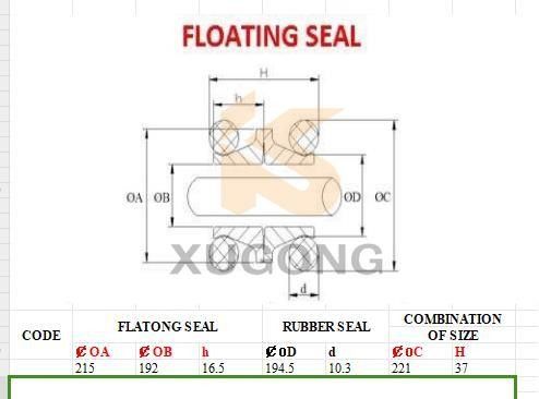 172147-70020 17214770020 FLOATING SEAL