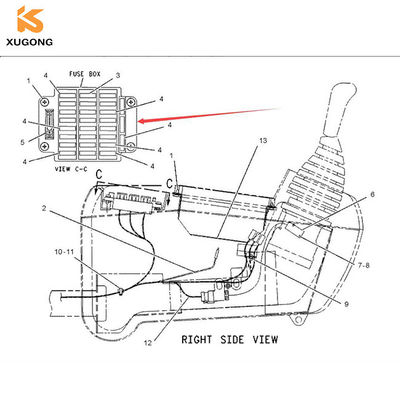 1114812 111-4812 Engine Fuse Box Base For 320B Excavator Parts