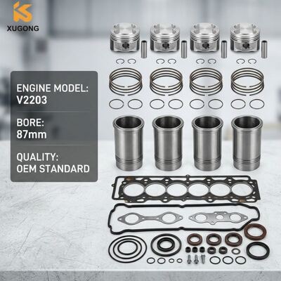 V2203 V2403 Engine Overhaul Rebuild Kit Piston Ring Liner Set Skid Steer Mini Excavator