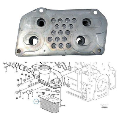 D6DEAE2 Engine Hydraulic Oil Cooler 20459219 21707096 For EC210B Excavator Spare Parts