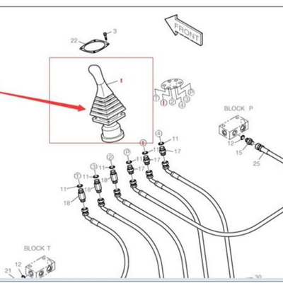 Pilot Remote Control Valve Assembly 420-00342B Excavator Joystick DH300LC-V DH255-5