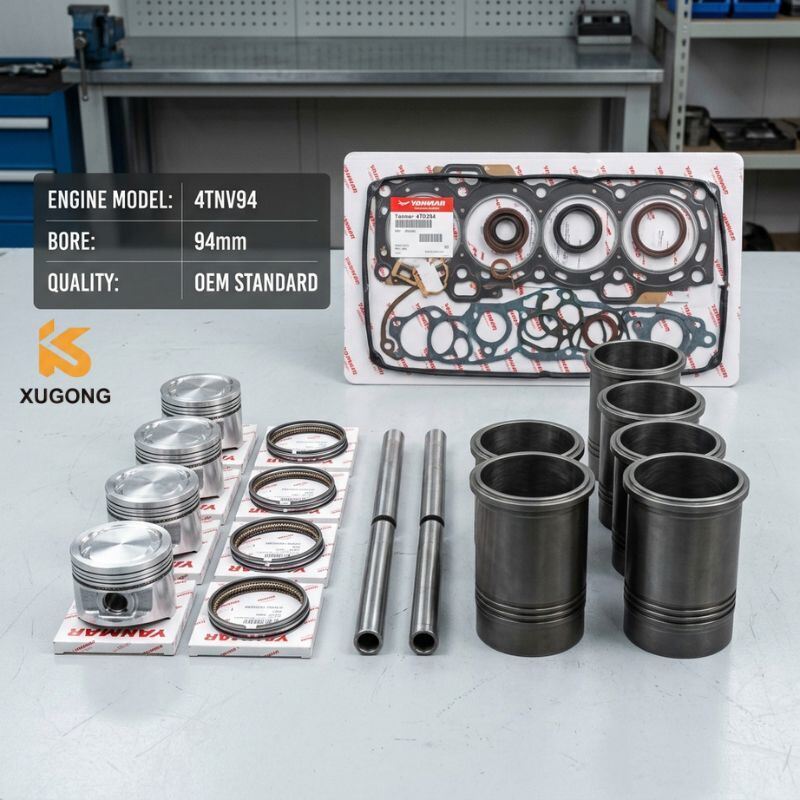 4TNV94 4TNV98 Engine Overhaul Rebuild Kit with Full Gasket Set for Sany SY55 SY75 Yanmar Mini Excavator Parts